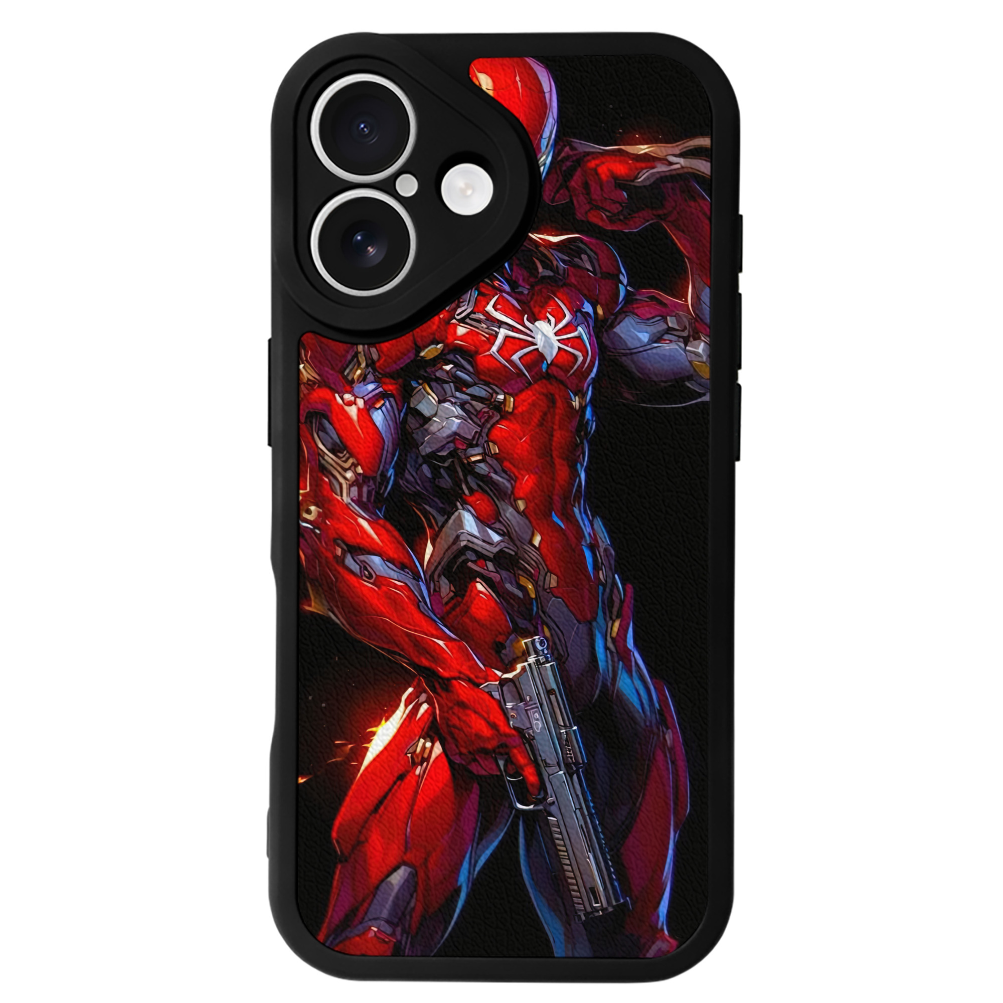 （画像用） Spider Man スパイダーマン 【iPhone 16シリーズ対応】シリコンスマホケース（レザー調） 材質：シリコン